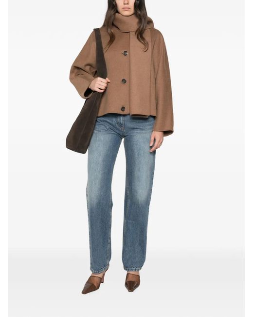 Max Mara Brown Kate Button-Fastening Jacket