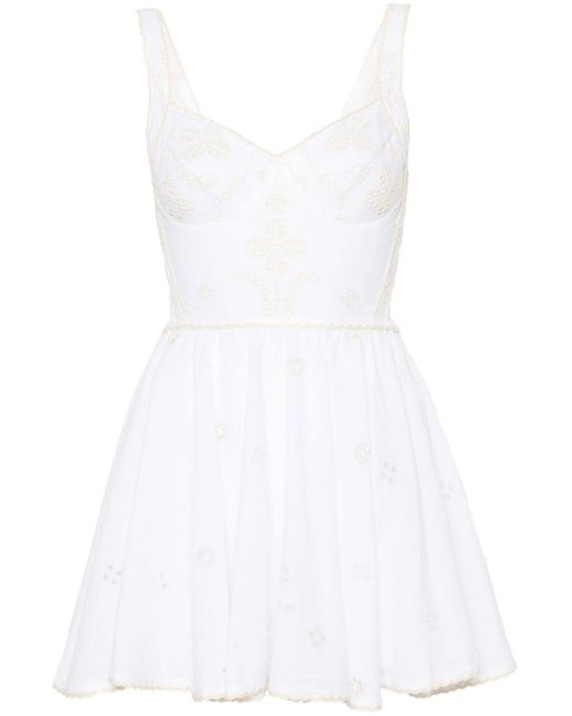 Charo Ruiz Mini-jurk Met Borduurwerk in het White