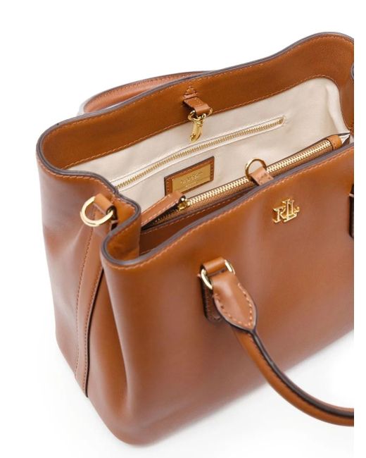 Ralph Lauren Brown Marcy Leather Bag