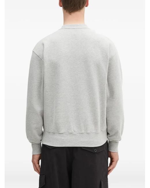 Aries Gray Logo-Print Sweatshirt for men