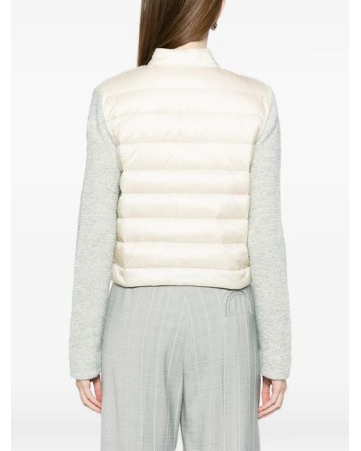 Moncler White Padded Zip-Up Cardigan