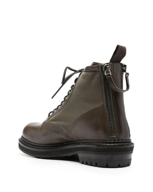 Buttero Brown Cargo Panelled Ankle Boots for men