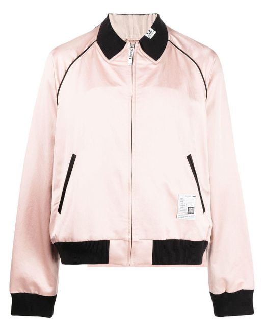 Maison Mihara Yasuhiro Cotton Slogan-print Bomber Jacket in Pink for ...