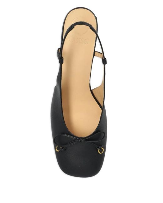 Odissi Black Slingback Pumps