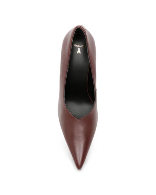 Patrizia Pepe Brown Pointed-Toe Leather Pumps