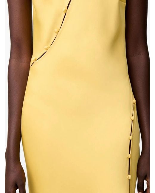 Claudie Pierlot Yellow Flowy Satin Dress