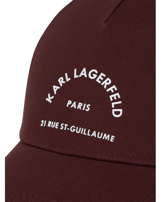 Cappello Da Baseball Con Logo di Karl Lagerfeld in Brown