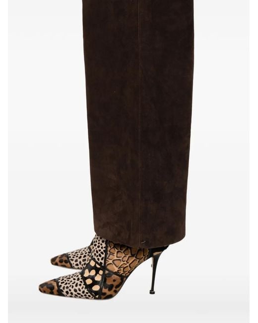 Nour Hammour Black Milo Suede Trousers
