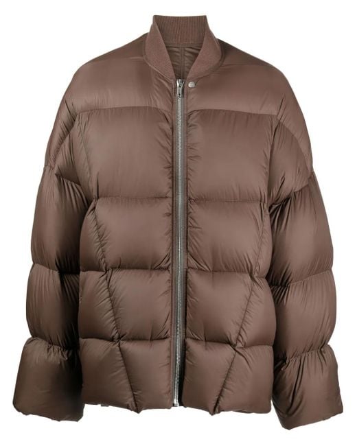 Rick Owens Brown Flight Padded Jacket for men