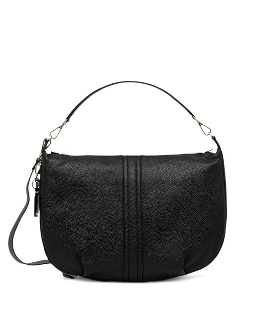 Geox Black Aurelyi Zip Shoulder Bag