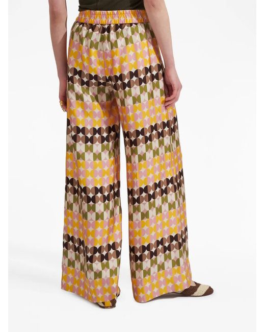 LaDoubleJ Broek Met Geometrische Print in het Multicolor