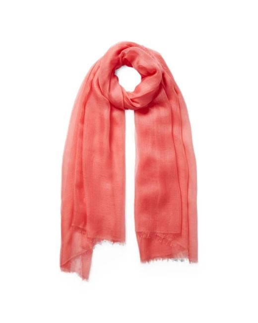 Jane Carr Red Cloud Frayed Scarf