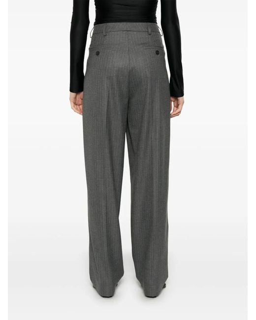 DR. HOPE Gray Pinstripe Trousers