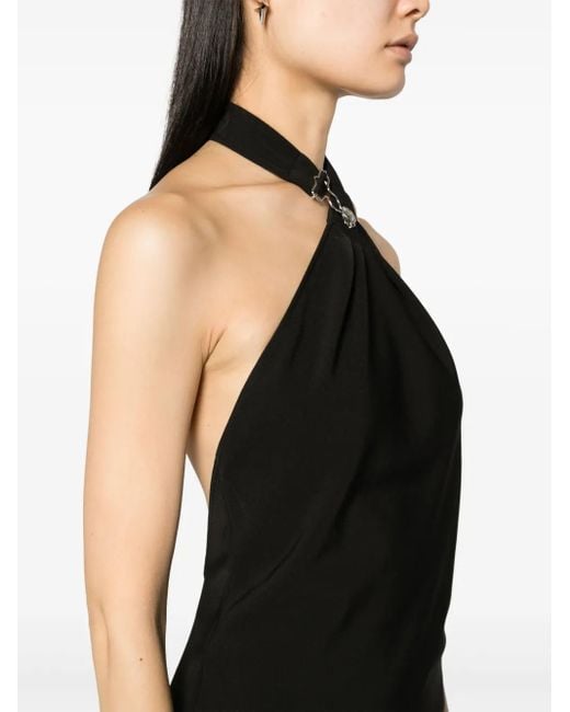 Moschino Black Midi Dress Polyester, Elastane