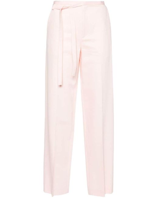Pantalones rectos con cinturón KENZO de color Pink