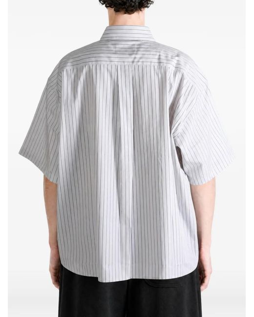 Enfants Riches Deprimes White Patch-Detail Striped Shirt for men