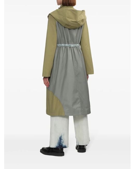 Kiko Kostadinov Green Colour-Block Coat