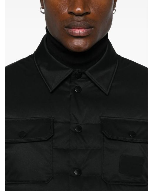 Dolce & Gabbana Black Polyester Down Jacket for men