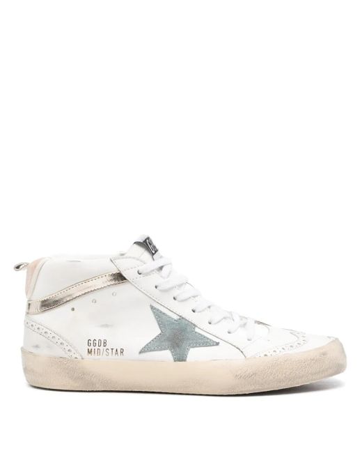 Sneakers Mid Star di Golden Goose Deluxe Brand in White