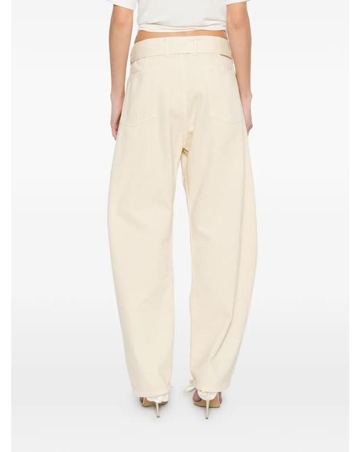 Magda Butrym White Belted Jeans