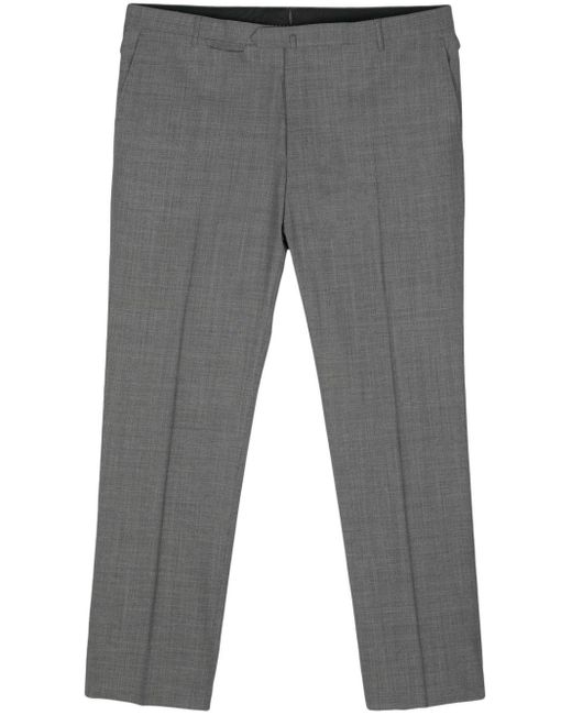Corneliani Gray Leader Wool Tailored Trousers for men