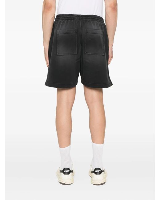Bermudas de algodón con cinturilla elástica Represent de hombre de color Black