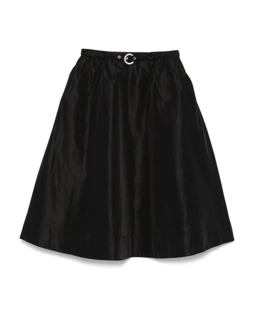 Falda midi con cinturón Aspesi de color Black