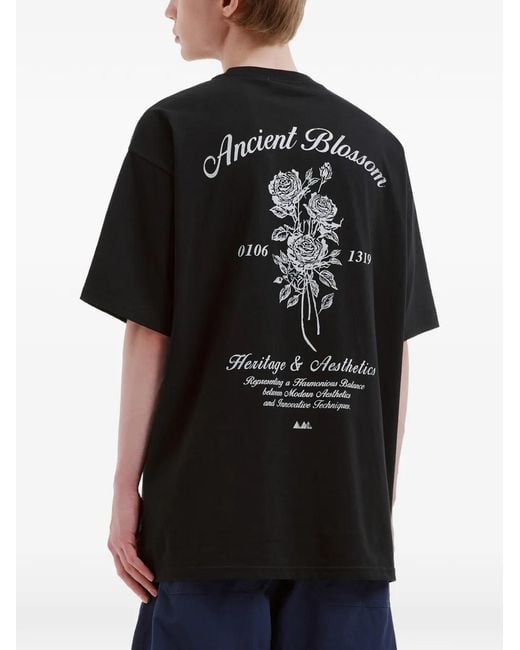 AFTERMATHS Black Logo-Print T-Shirt for men