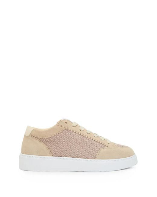Cleens Natural Luxor Panelled Sneakers