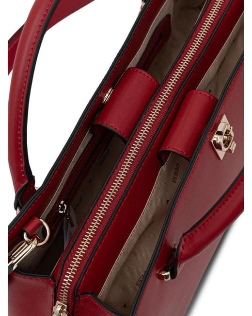 Guess Red Audrey Satchel Bag