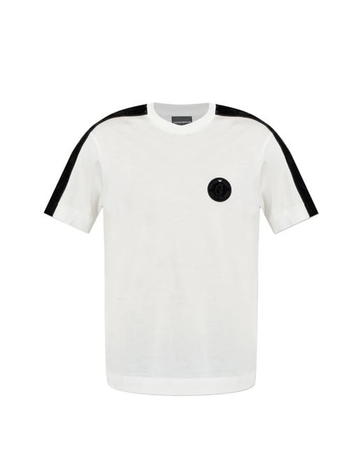 Emporio Armani White Lunar New Year Patched T-Shirt for men