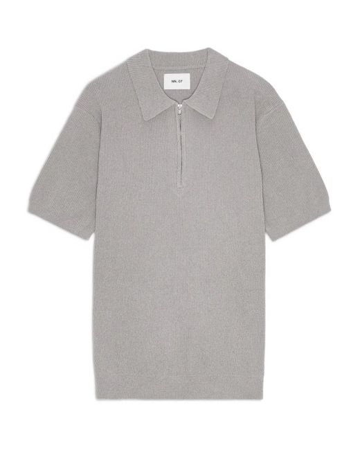 メンズ NN07 ジップ ポロシャツ Gray