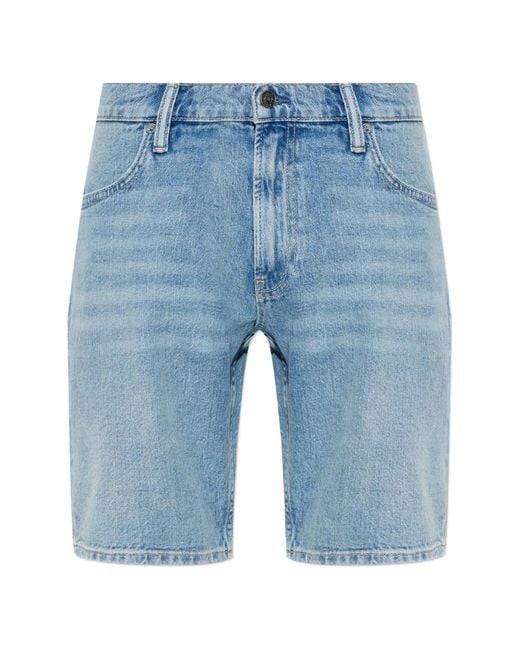 AllSaints Blue Switch Belt-Loop Shorts for men