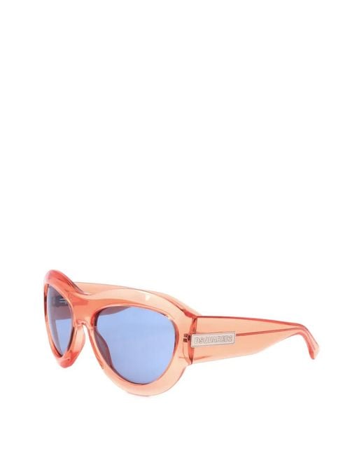 DSquared² Pink Logo-Plaque Sunglasses for men