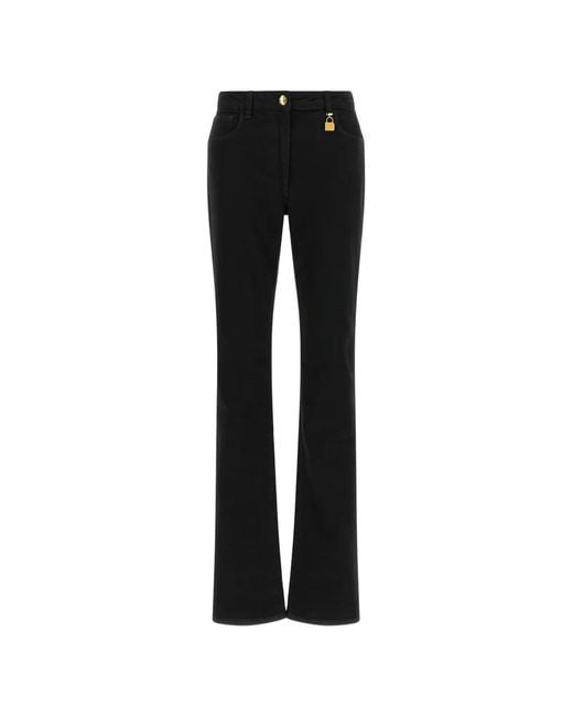 Elisabetta Franchi Black Jean À Détail De Cadenas