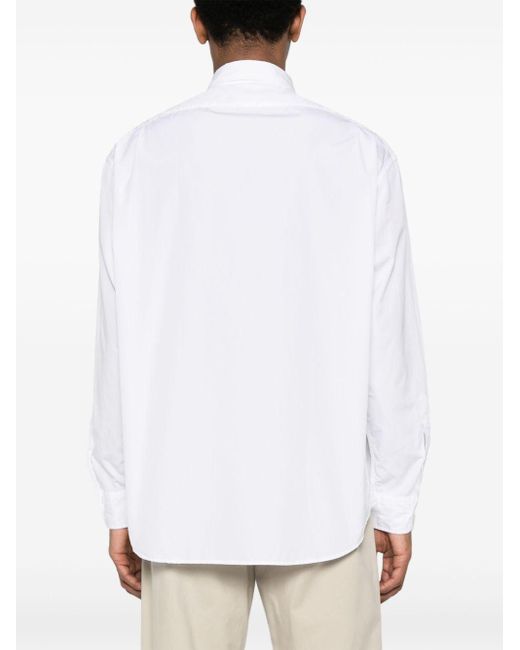 Ralph Lauren Purple Label White Logo-print Cotton Shirt for men