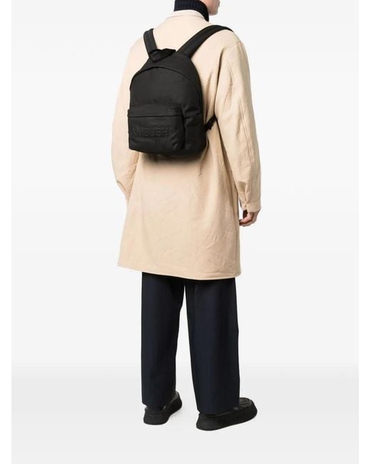 Ambush Black Embossed-Logo Backpack for men