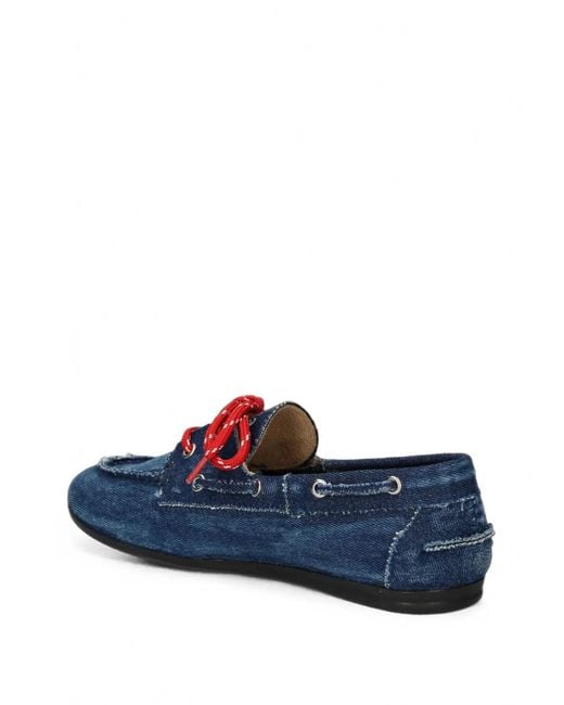 POSA Blue Mocassins À Effet Délavé