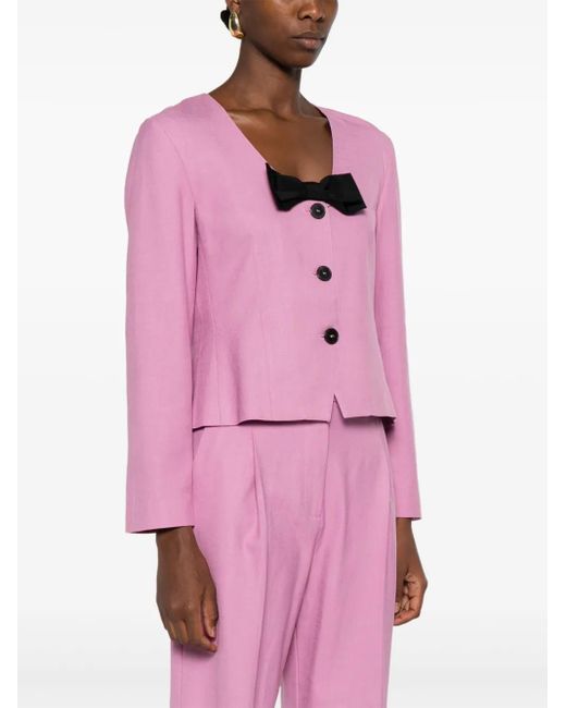 Baum und Pferdgarten Pink Bow-Detailing Jacket