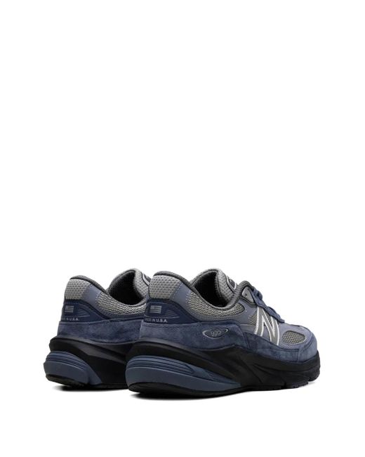 New Balance Blue Suede And Mesh Paneling Sneakers for men