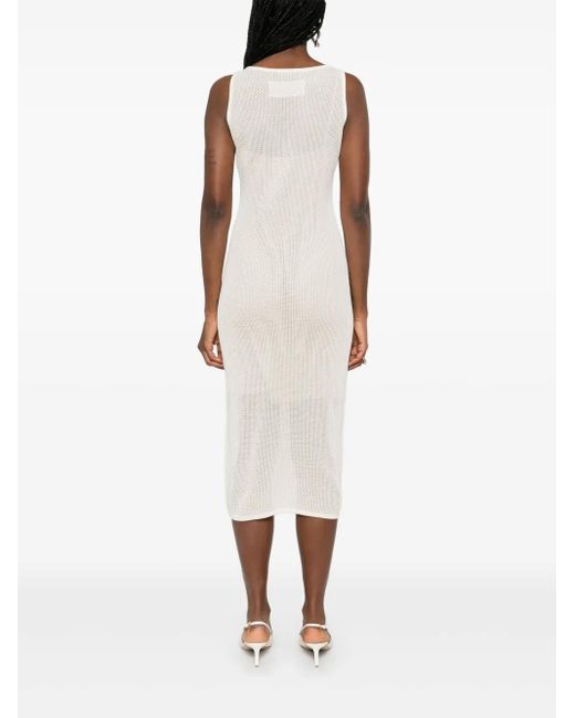 black dress with white top Silvana Halterneck Panel Maxi Dress main image 0