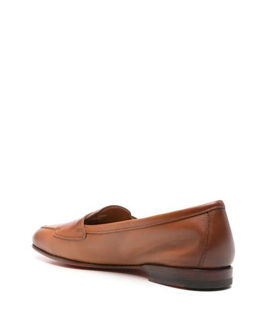 Santoni Brown Flat Shoes