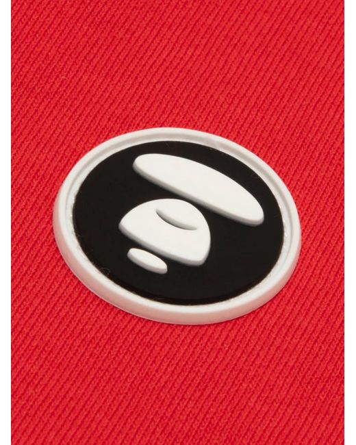 Aape By A Bathing Ape Red Logo-Patch T-Shirt for men