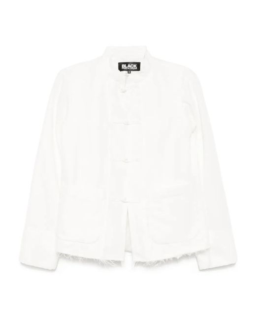 COMME DES GARÇON BLACK White Stand Collar Jacket