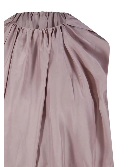 DI STAVNITSER Purple Gathered Blouse