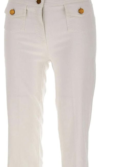 Seafarer White Emil Flared Trousers