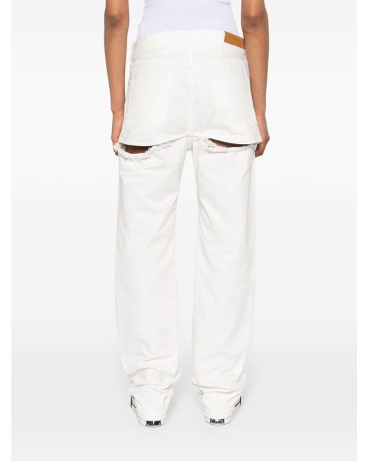 DARKPARK White Naomi Mid-rise Straight-leg Jeans