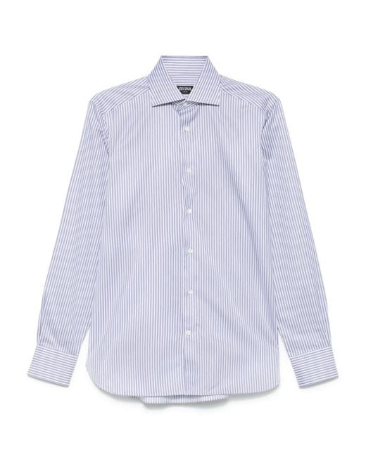 メンズ Zegna ストライプ シャツ White