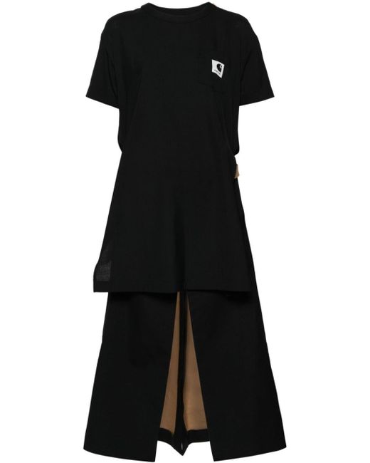 Sacai Black X Carhartt WIP Suiting Bonding Kleid