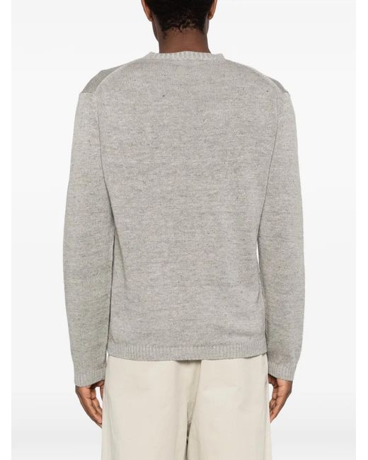 Daniele Fiesoli Gray Crewneck Sweater for men